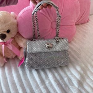 🎀 Betsey Johnson Silver bling Shoulder Bag 🎀